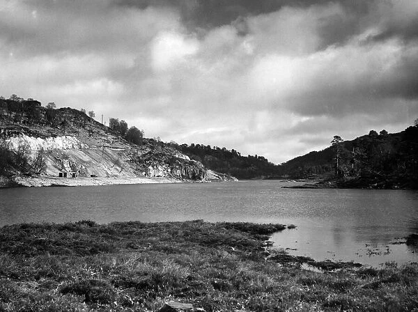 Loch Mullardoch reservoir in Glen Cannich, Northwest Highlands of Scotland, Circa 1946
