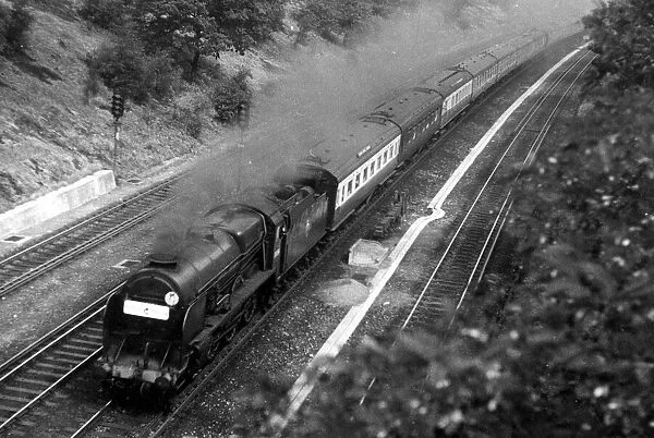 Locomotive under steam. c. 1950 P044399 English Railways