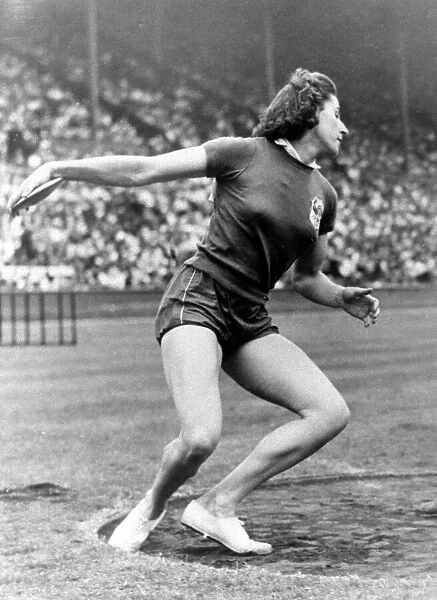London 1948 Olympic Games French competitor Micheline Ostermeyer in the Womens