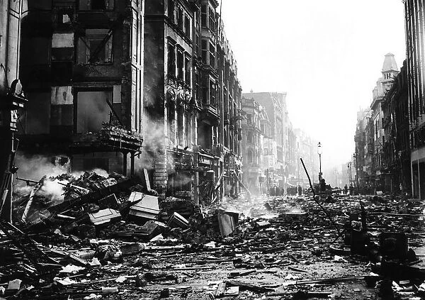 London Blitz damaged premises in Marylebone 1940 WW2