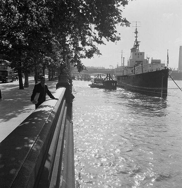 London Embankment. Circa 1955
