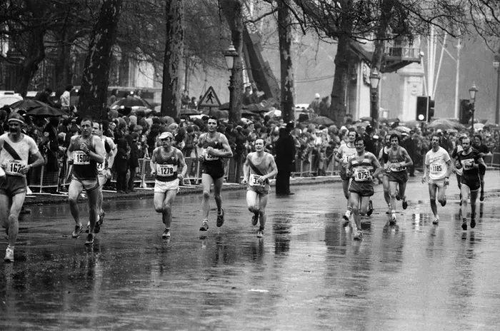 Framed Print : London Marathon 1981, Sponsored by Gillette, Sunday 29th March 1981 Framed Print : London Marathon 1981, Sponsored by Gillette, Sunday 29th March 1981