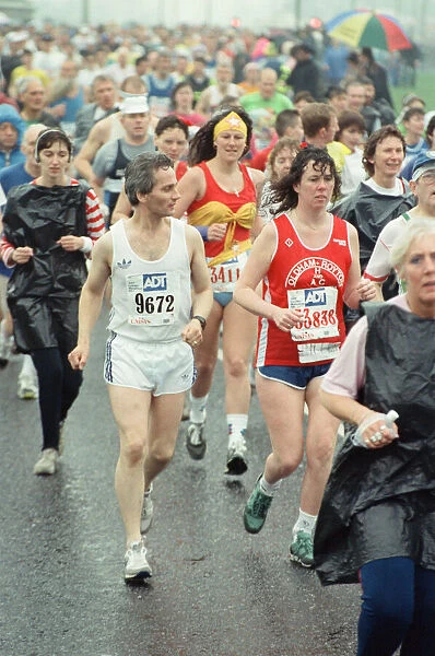 The London Marathon - 1990. Picture taken at the start, Greenwich