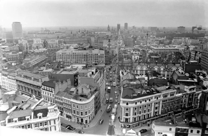 Framed Print : The London skyline seen from the roof of the grandstand at Stamford Bridge, Chelsea Framed Print : The London skyline seen from the roof of the grandstand at Stamford Bridge, Chelsea