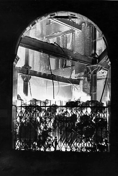 London suffered its second fire blitz last night. Circa 1940