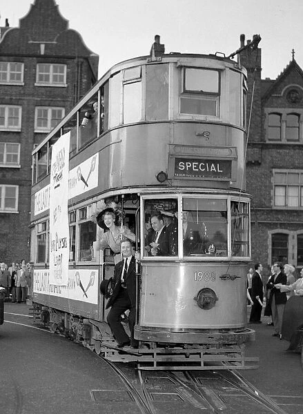 London transports last tram prepares for its final journey through the streets of London