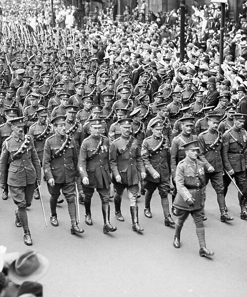 London Victory Parade, May 1919. 1914 Men