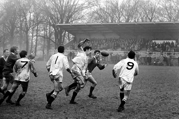 London Welsh v. Swansea. Action during the match. December 1969 Z12301-003