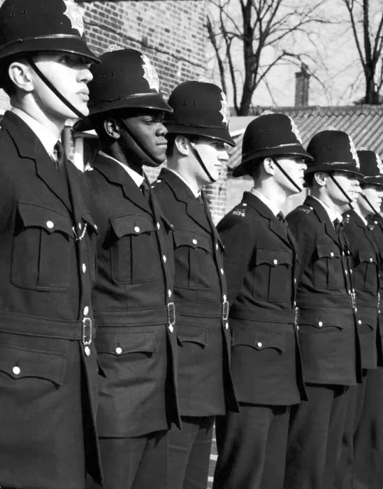 Framed Print : Londons first black policeman P. C. Norwell Lionel Gumbs aged 21 from Bromley seen Framed Print : Londons first black policeman P. C. Norwell Lionel Gumbs aged 21 from Bromley seen