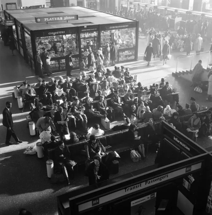 Framed Print : It is a long wait for planes at Gatwick airport, due to fog Framed Print : It is a long wait for planes at Gatwick airport, due to fog