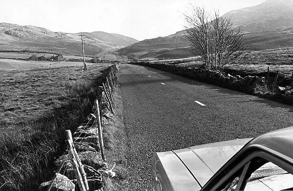 Looking towards Dinas Mawddwy, North Wales. Circa 1968