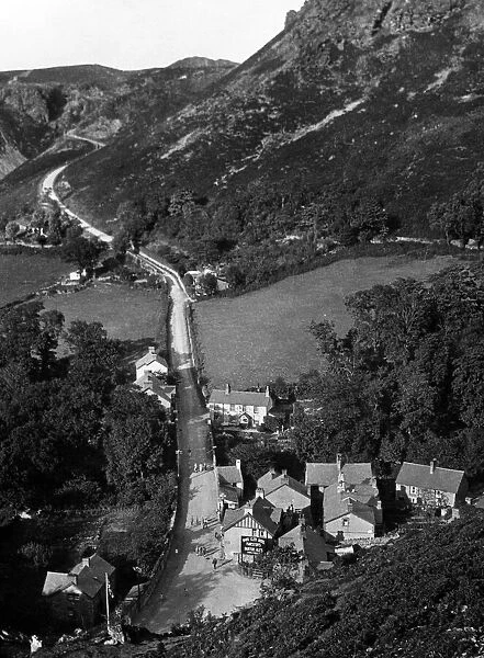 Looking down on Dwygyfylchi, nestling on the foot of the Sychnant Pass. 28th April 1933