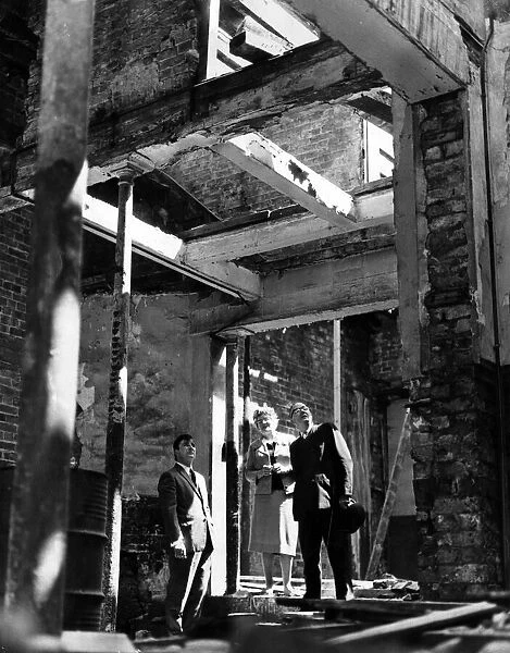 Looking at the ruins of the old Playhouse, Liverpool, while redevelopment is taking place