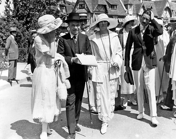 Lord Beaverbrook with Lady Beaverbrook attend the horseracing at Deauville on their