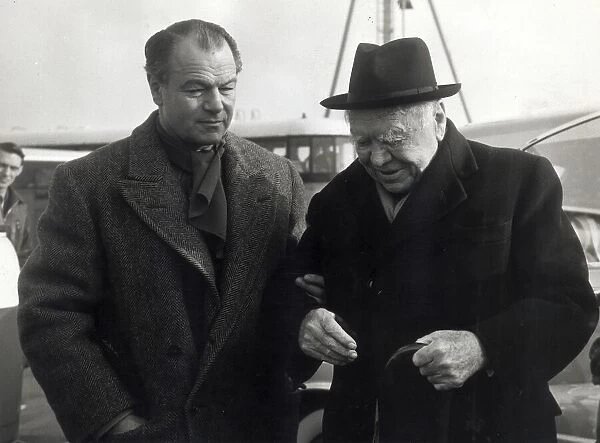 Lord Beaverbrook and his son Max Aitken at Heathrow Airport, London - 18th February 1963