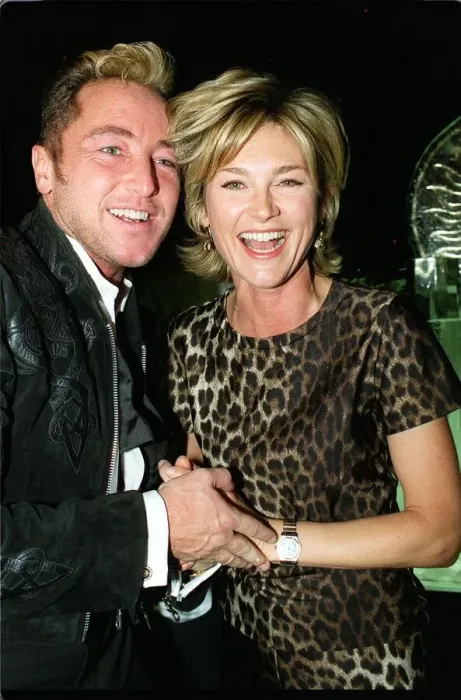 Framed Print : LORD OF THE DANCE MICHAEL FLATLEY CELEBRATING WITH ANTHEA TURNER AT HIS AFTER SHOW PARTY