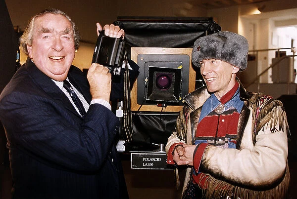 Lord Dennis Healey Snaps Richard O Brien Of The Crystal Maze