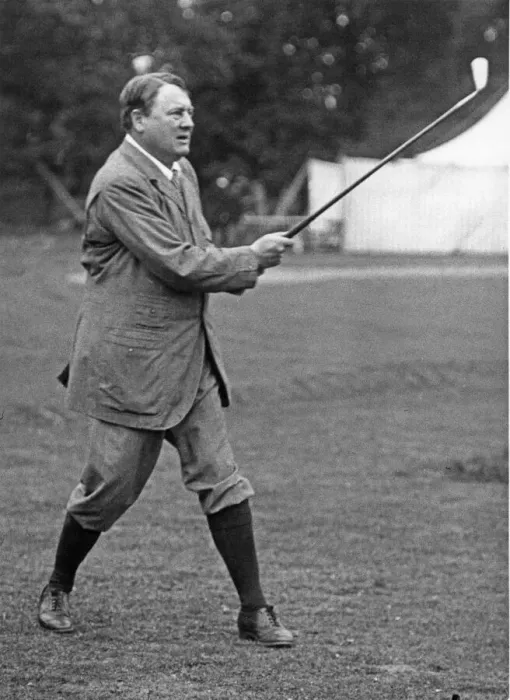 Framed Print : Lord Northcliffe seen here playing golf at Sutton Park Circa 1910
