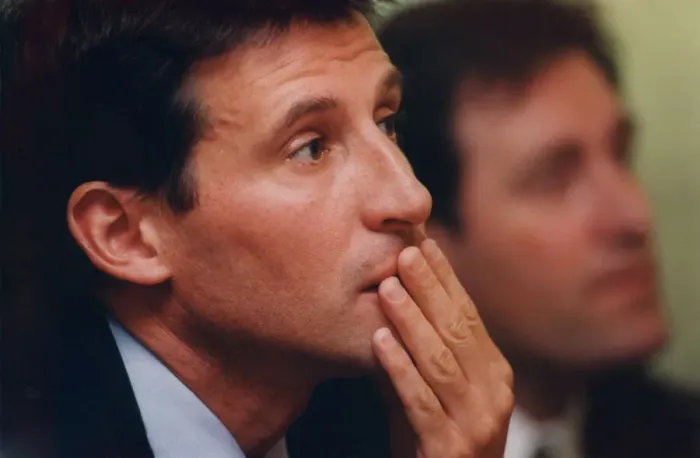 Framed Print : Lord Sebastian Coe Sebastian Coe chats to pupils