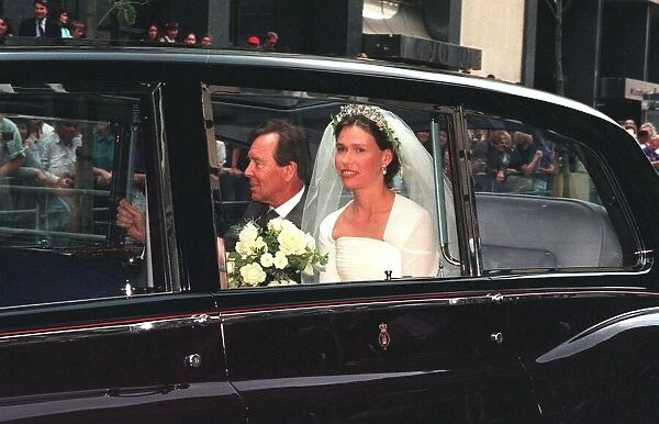 LORD SNOWDON ATTENDS THE WEDDING OF THEIR DAUGHTER LADY SARAH ARMSTRONG JONES TO DANIEL