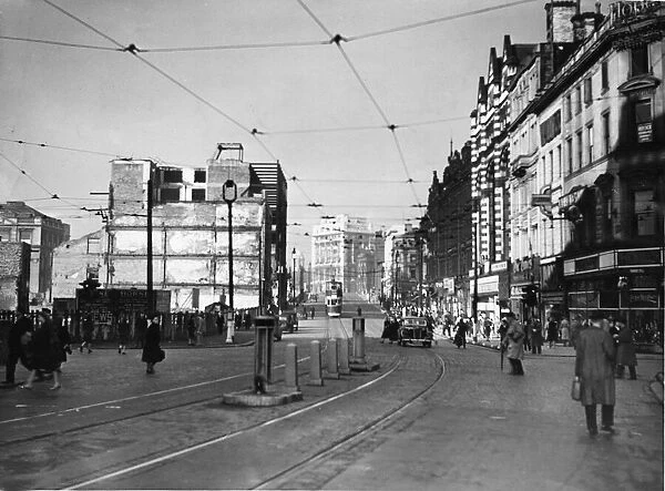 Lord Street, Liverpool, Merseyside. Picture taken 7th May 1943