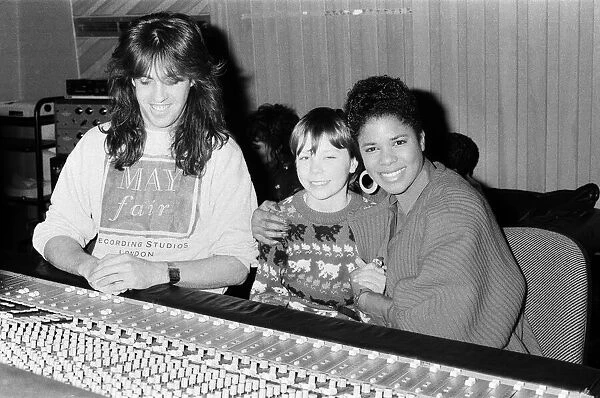Lorraine Pearson of pop group Five Star meeting some of their young fans. 23rd March 1988