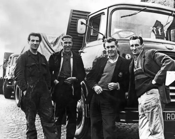 Framed Print : Lorry drivers from St Helens who have been waiting for 24 hours following a hold up Framed Print : Lorry drivers from St Helens who have been waiting for 24 hours following a hold up