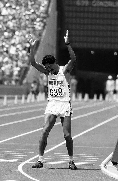 Los Angeles Olympic Games August 1984 Raul Gonzalez of Mexico Sport Athletics