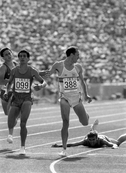 Framed Print : Los Angeles Olympic Games August1984 Steve Ovett Sport Athletics Action 1500 meters Framed Print : Los Angeles Olympic Games August1984 Steve Ovett Sport Athletics Action 1500 meters