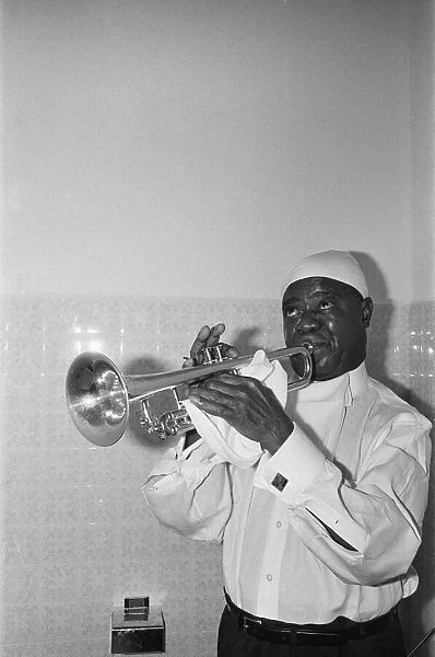 Louis Armstrong Pictured at the San Remo Film Festival 7th February 1968