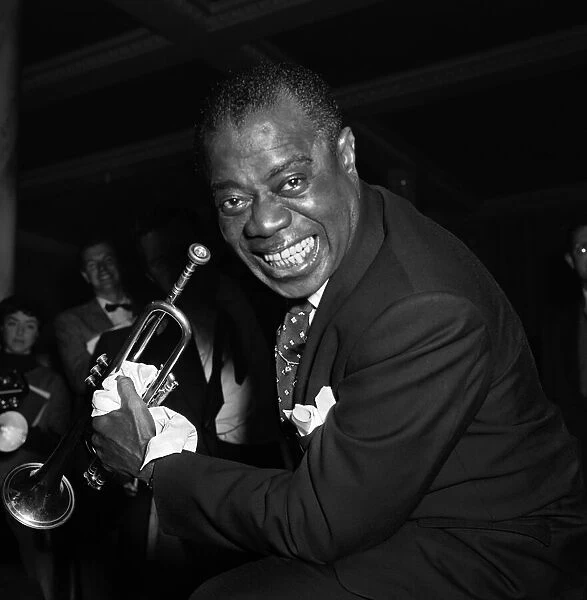Louis Armstrong seen here performing in London in May 1956