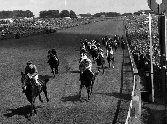 Framed Print : My Love with Rae Johnstone jockey wins Derby at Epsom - 1948