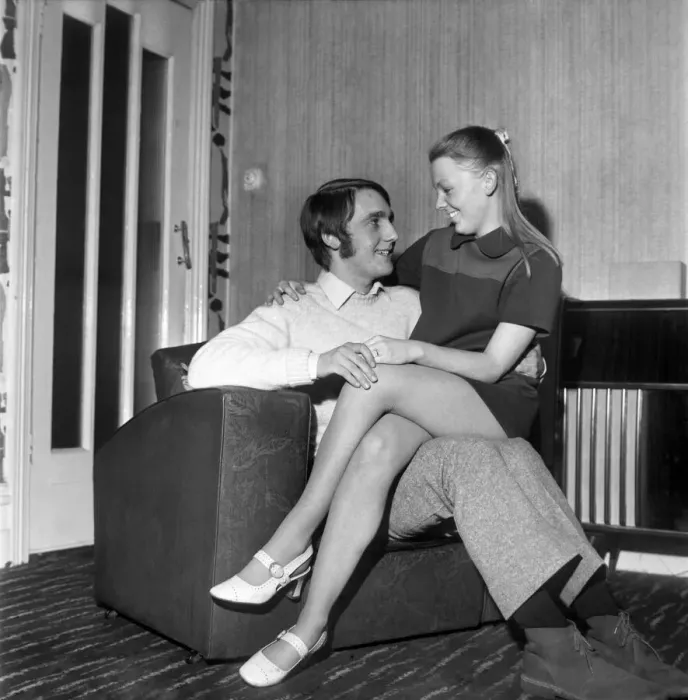 Framed Print : Love and Romance - Couples. 18-year-old Ian Partington, of Mornington Road, Bolton Framed Print : Love and Romance - Couples. 18-year-old Ian Partington, of Mornington Road, Bolton