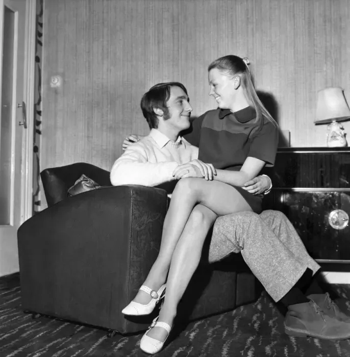 Framed Print : Love and Romance - Couples. 18-year-old Ian Partington, of Mornington Road, Bolton Framed Print : Love and Romance - Couples. 18-year-old Ian Partington, of Mornington Road, Bolton