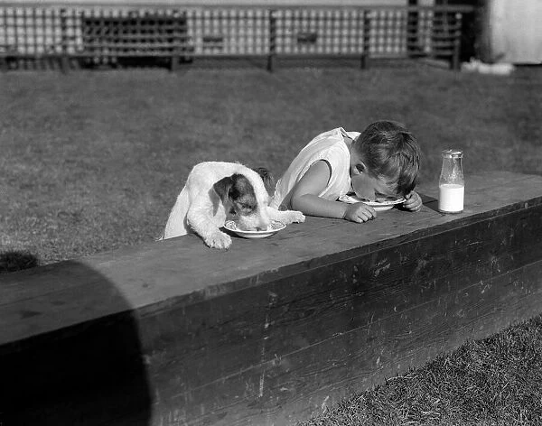 Love is sharing your breakfast This picture was taken sometime in the thirties by