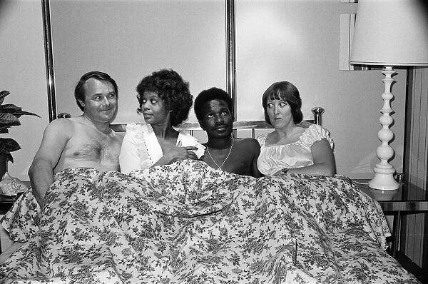 Love Thy Neighbour, cast members of British sitcom, produced by Thames Television for