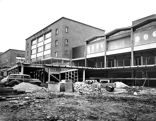 The Lower Precinct, Coventry city centre during construction