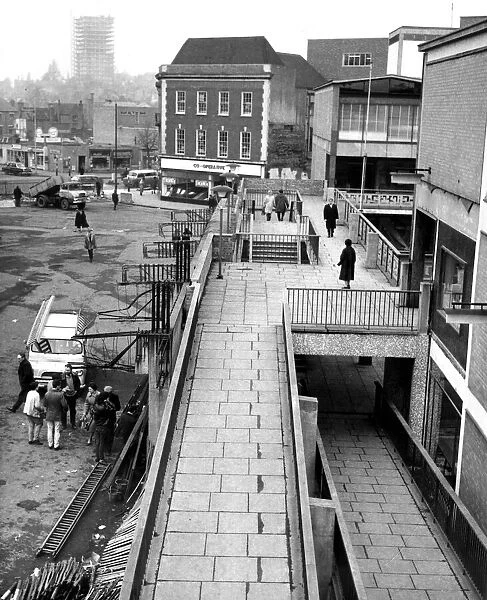 The Lower Precinct, Coventry city centre prior to the building of the tower block