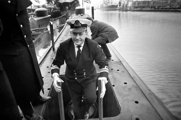 Framed Print : Lt. Codr. Ian Mac Dougall the Commanding officer of submarine H. M Framed Print : Lt. Codr. Ian Mac Dougall the Commanding officer of submarine H. M
