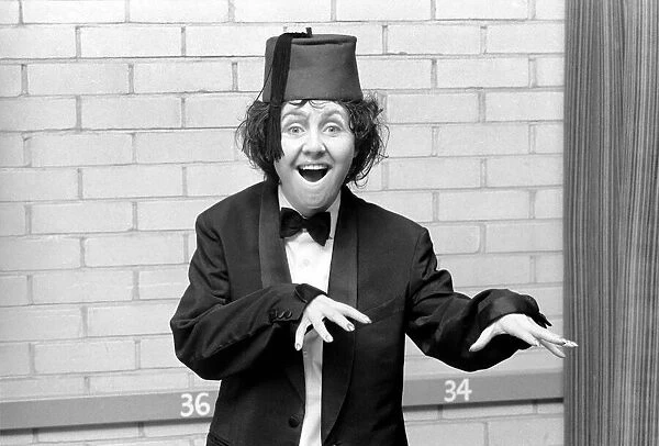 Lulu impersonating Tommy Cooper. January 1975