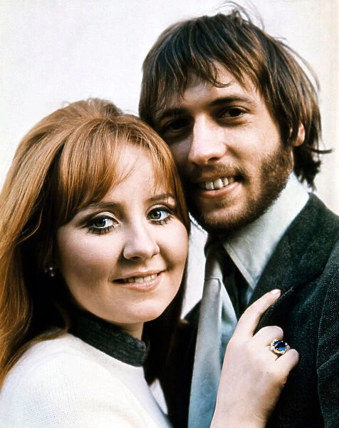 Lulu singer 1969 with her husband Maurice Gibb a member of The Bee Gees