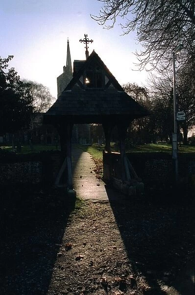 Lychgate in the Village Church at Aldenham Herts