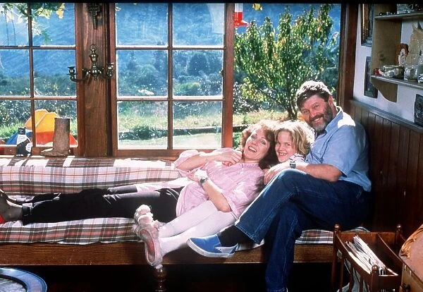 Lynn Redgrave Actress with her husband and daughter in their home in California