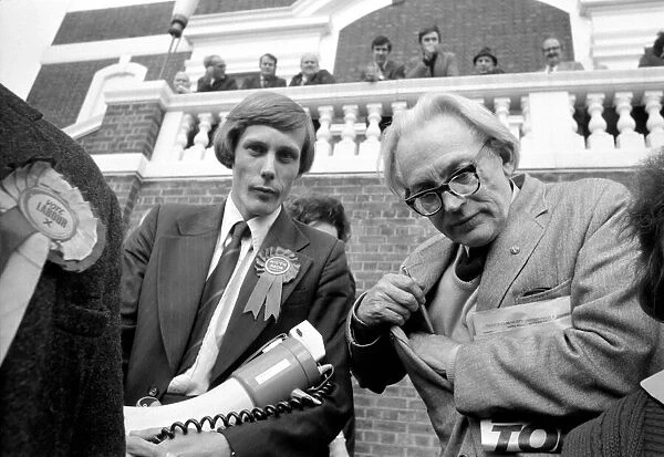 M. P. Michael Foot. At Welwyn Garden City. Seen here Campaigning in the 1974 general