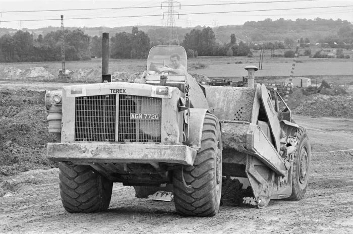 Framed Print : M4 Motorway Construction, June 1970. Reading