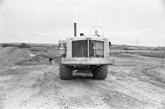 Framed Print : M4 Motorway Construction, June 1970. Reading