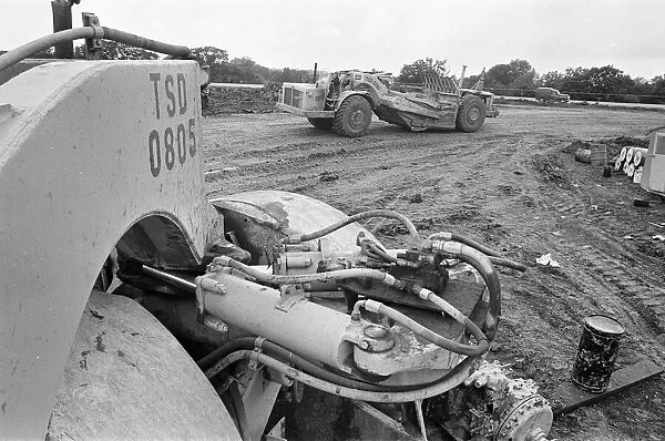 M4 Motorway Construction, June 1971. Reading, Berkshire
