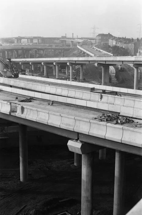 Framed Print : The M6 interchange at Gravelly Hill under construction, also known as Spaghetti Junction Framed Print : The M6 interchange at Gravelly Hill under construction, also known as Spaghetti Junction