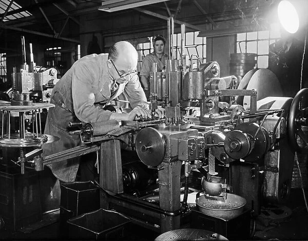 Machinist at Newly Brothers Engineering works in Birmingham. 10th November 1949