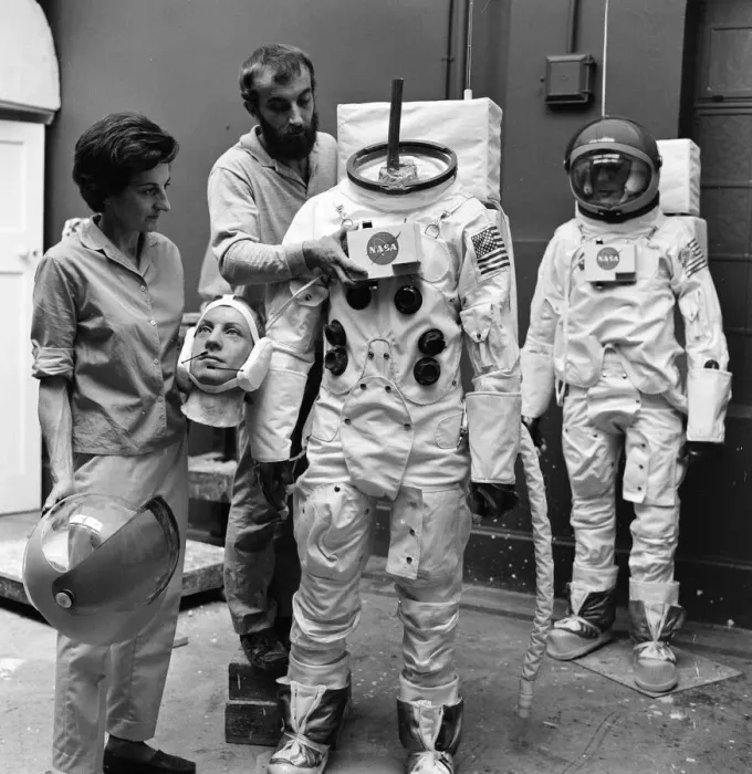 Framed Print : Madame Tussauds staff put the finishing touches to waxwork models of astronauts Neil Framed Print : Madame Tussauds staff put the finishing touches to waxwork models of astronauts Neil